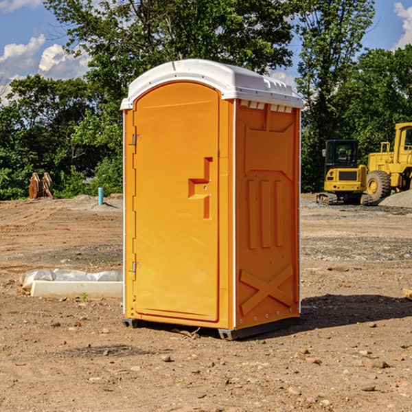 how often are the portable restrooms cleaned and serviced during a rental period in Cayuga Heights